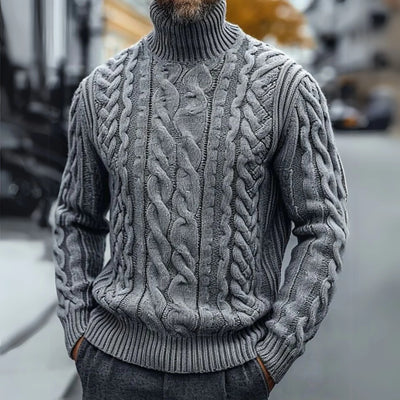 Moritz - Vintage Rollkragenpullover mit Zopfmuster