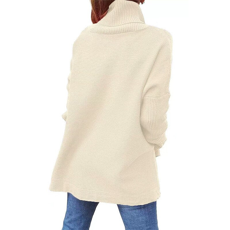 Fiona™ - Oversize Rollkragenpullover aus weicher Wolle