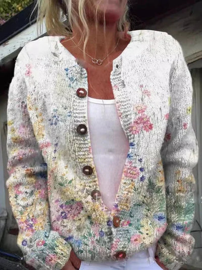 Sienna™ | Blütenmuster Strickjacke