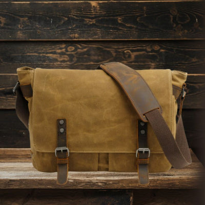 Xaver | Canvas-Laptoptasche mit Schultergurt