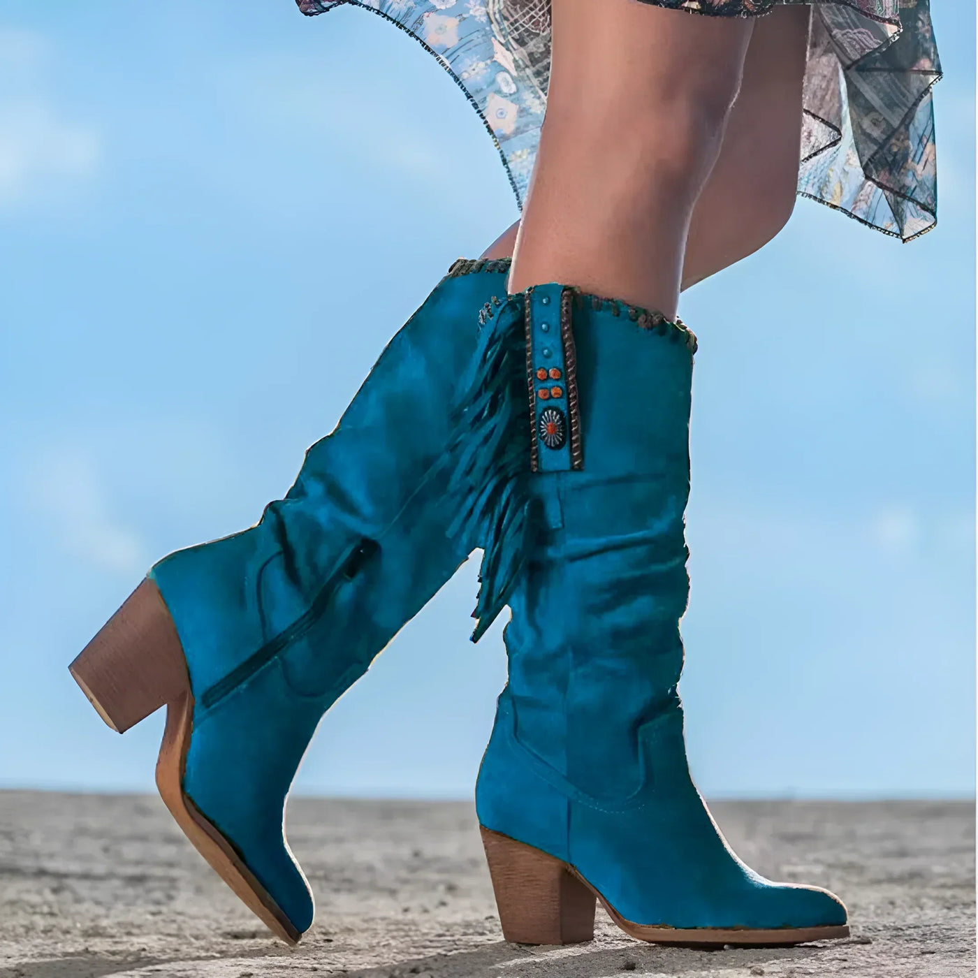 Zeno™ - Cowboy-Stiefel aus echtem Leder