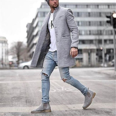 Carl - Eleganter langer Wollmantel