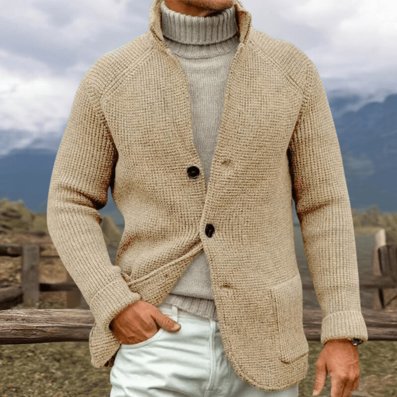 Edgar - Strickjacke aus grober Strickoptik