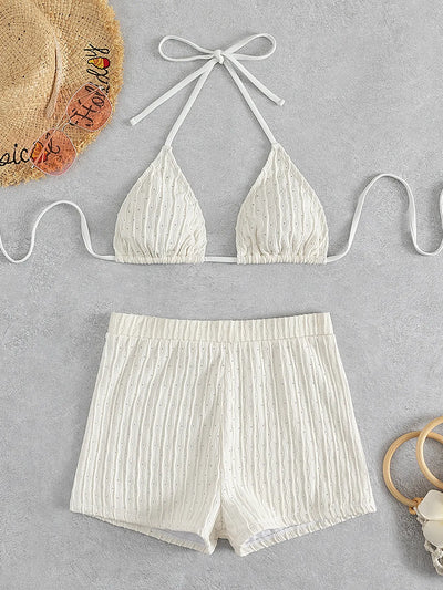 Lina | Texturierter Damen-String-Bikini
