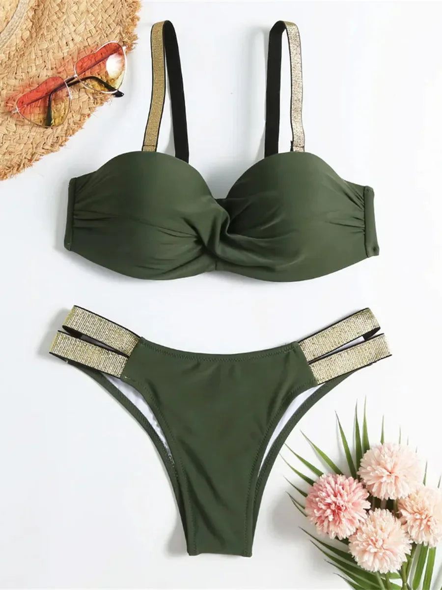 Jana | Bikini-Set mit glitzernden Einsätzen