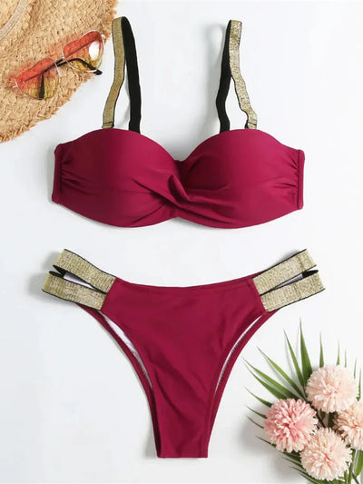 Jana | Bikini-Set mit glitzernden Einsätzen