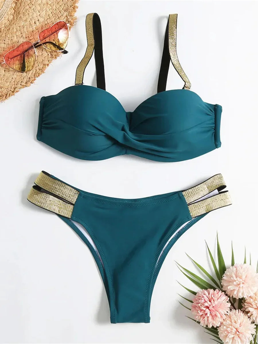 Jana | Bikini-Set mit glitzernden Einsätzen