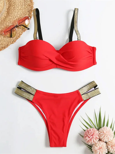 Jana | Bikini-Set mit glitzernden Einsätzen