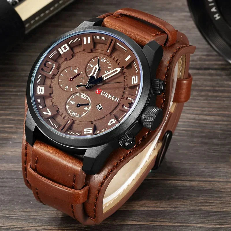 Nikolai™ Klassische Lederuhr