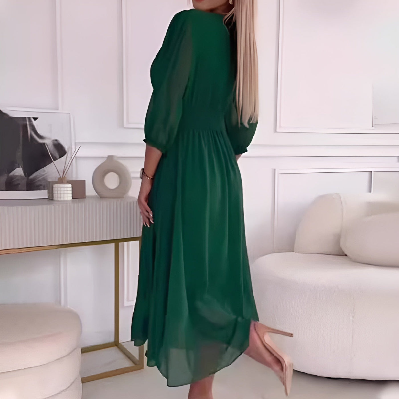 Ursula | Leichte Seiden-Chiffonkleid